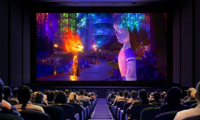 Elemental shown on Samsung Onxy 4K cinema LED screen
