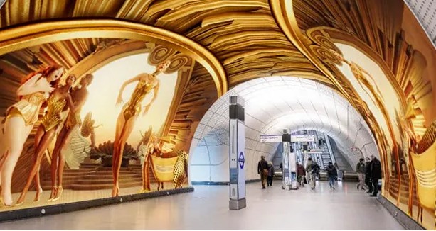 Elizabeth Line turns into an LED tunnel
