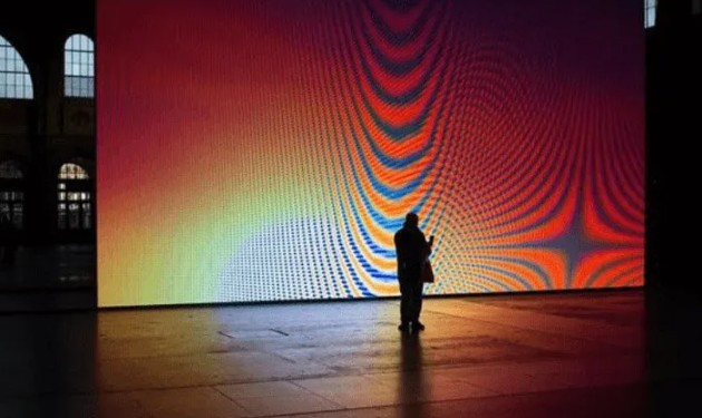 LED screen moire pattern